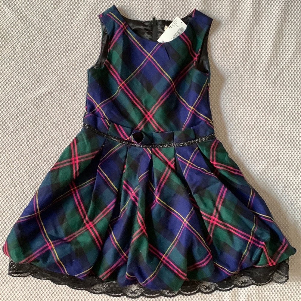 New holiday dress for girls in plaid